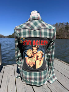 Upcycled Flannel // GOLDEN GIRLS // small handmade