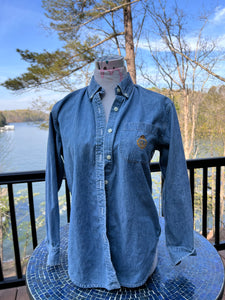 Upcycled Jean button up // DYLAN TIE DYE // small handmade