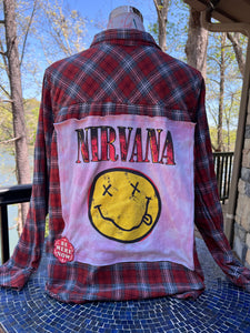 NIRVANA Upcycled Flannel // XL handmade