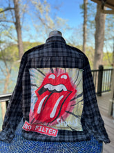 ROLLING STONES Upcycled Flannel // XXL handmade