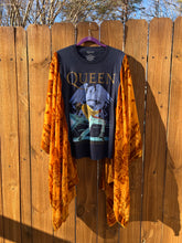 Burnt out velvet KIMONO TEE TUNIC // open size handmade // QUEEN golden