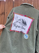 OOAK upcycled CORDUROY“ higher love” shirt
