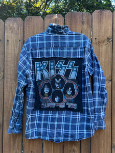 KISS / upcycled flannel  // Large handmade