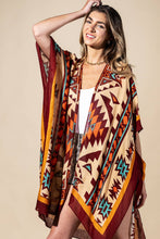 Southwest Sol Viscose Kimono: Ethnic Burgundy
