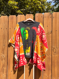 KANTHA TEE KAFTAN // open size handmade // BOB MARLEY Jamaica