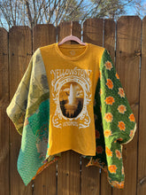 KANTHA TEE KAFTAN // open size handmade // YELLOWSTONE
