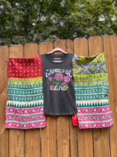 KANTHA TEE KAFTAN // open size handmade //GRATEFUL DEAD floral