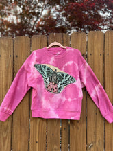 BUTTERFLY upcycled Sweatshirt // tie dye one   // small Fuchsia
