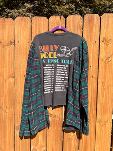 FLANNEL TEE KAFTAN // open size handmade //BILLY JOEL