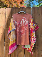 KANTHA TEE KAFTAN // open size handmade // Jelly Roll rust