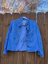 OOAK upcycled DENIM ” Plant lady” shirt  // medium