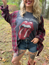 *remake* FLANNEL TEE KAFTAN // open size handmade //ROLLING STONES