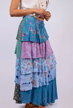 Blue garden queen skirt // stretch smocked fit