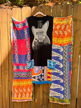 KANTHA WING UPCYCLED DRESS// free size handmade// NIRVANA guitar