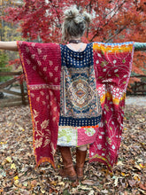 KANTHA WING UPCYCLED DRESS// free size handmade// TAPESTRY
