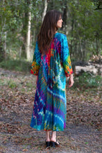 Tie dye long sleeve maxi dress