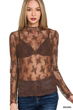 Lace See-through Layering Top: COCOA / 2-2-2 (S-M-L)