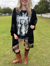 Burnt out velvet KIMONO TEE TUNIC // open size handmade // STEVIE LEGEND