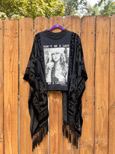 Burnt out velvet KIMONO TEE TUNIC // open size handmade // STEVIE LEGEND