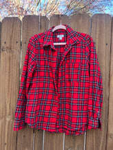 OOAK upcycled FLANNEL “Be kind” shirt // medium