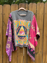 *remake* KANTHA TEE KAFTAN // open size handmade // PINK FLOYD psychadelic