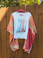KANTHA TEE KAFTAN // open size handmade // BRITNEY SPEARS