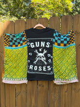 KANTHA TEE KAFTAN // open size handmade // GUNS N ROSES black