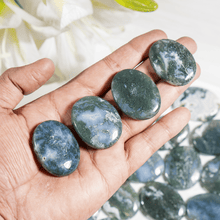 Natural Moss Agate | Flat Stone | Meditation Stone
