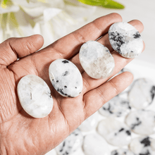 Natural Rainbow Moonstone | Flat Stone | Meditation Stone
