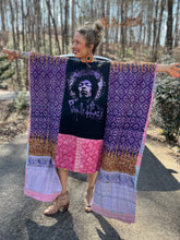 KANTHA WING UPCYCLED DRESS// open size handmade// Jimi Purple Haze