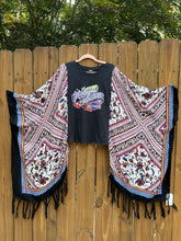 KIMONO TEE KAFTAN // open size handmade // HARLEY purple