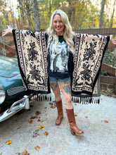 Burnt out velvet KIMONO TEE TUNIC // open size handmade // STEVIE LEGEND