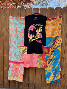 *Remake* KANTHA WING UPCYCLED DRESS// open size handmade// JANIS JOPLIN