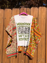 KANTHA TEE KAFTAN // open size handmade // MEDITATE