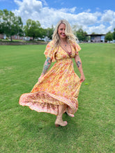 MARIGOLD flutter sleeve // maxi dress
