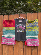 KANTHA TEE KAFTAN // open size handmade //GRATEFUL DEAD floral