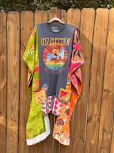 *remake* KANTHA WING UPCYCLED DRESS// open size handmade// LED ZEP grey