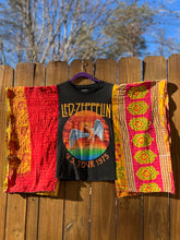 KANTHA TEE KAFTAN // open size handmade // LED ZEP