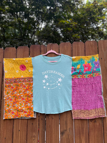 *remake* KANTHA TEE KAFTAN // open size handmade // DAYDREAMER Turquoise