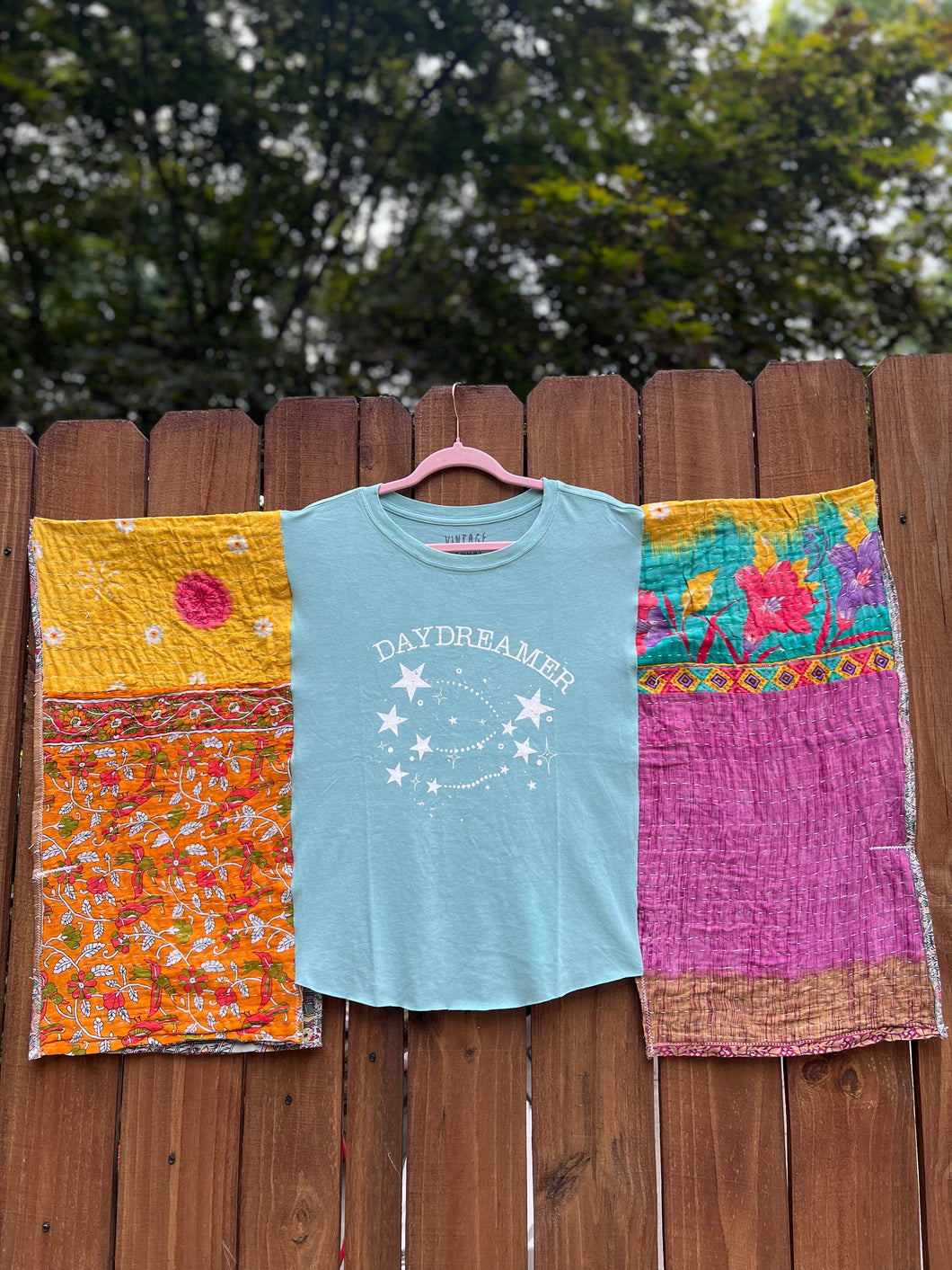 *remake* KANTHA TEE KAFTAN // open size handmade // DAYDREAMER Turquoise