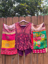 KANTHA TEE KAFTAN // open size handmade // lucky BOHO print