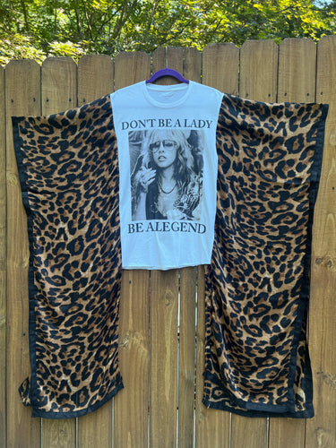 KIMONO TEE KAFTAN // open size handmade // STEVIE LEOPARD