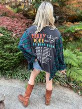 FLANNEL TEE KAFTAN // open size handmade //BILLY JOEL