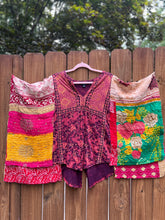 KANTHA TEE KAFTAN // open size handmade // lucky BOHO print