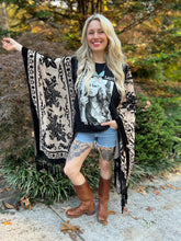 Burnt out velvet KIMONO TEE TUNIC // open size handmade // STEVIE LEGEND