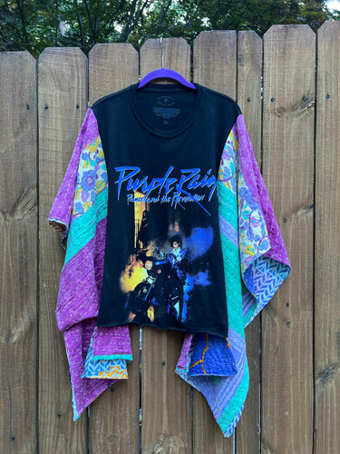 *remake* KANTHA TEE KAFTAN // open size handmade // PRINCE Purple