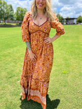 PUMPKIN SPICE 3/4 sleeve // maxi dress