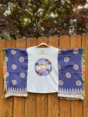 KANTHA TEE KAFTAN // open size handmade // BOWIE