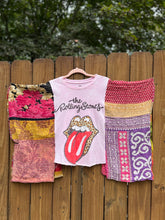 KANTHA TEE KAFTAN // open size handmade //ROLLING STONES Pink