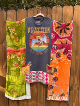 *remake* KANTHA WING UPCYCLED DRESS// open size handmade// LED ZEP grey